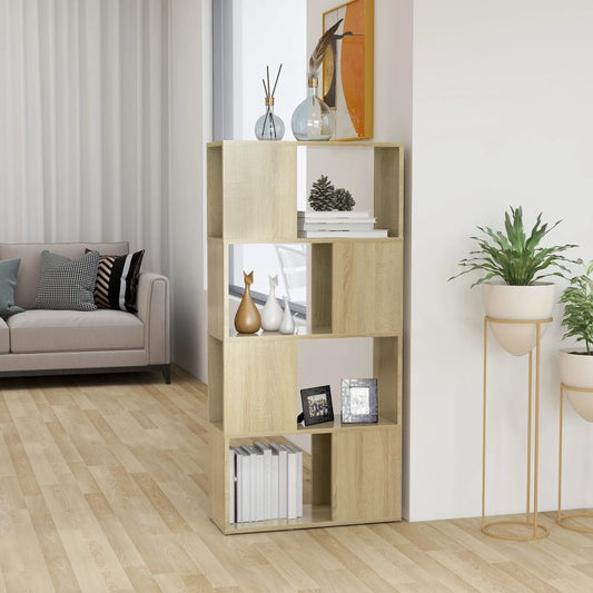 Book Cabinet Room Divider | Sonoma oak | Engineered wood | Medium