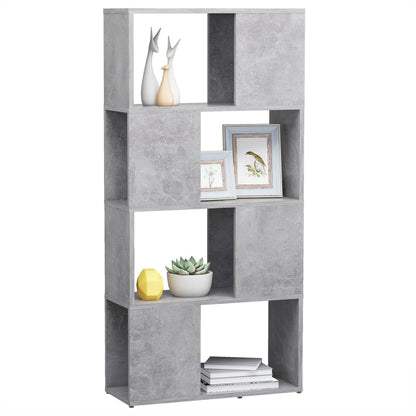 Book Cabinet Room Divider | Concrete grey | Engineered wood | Medium