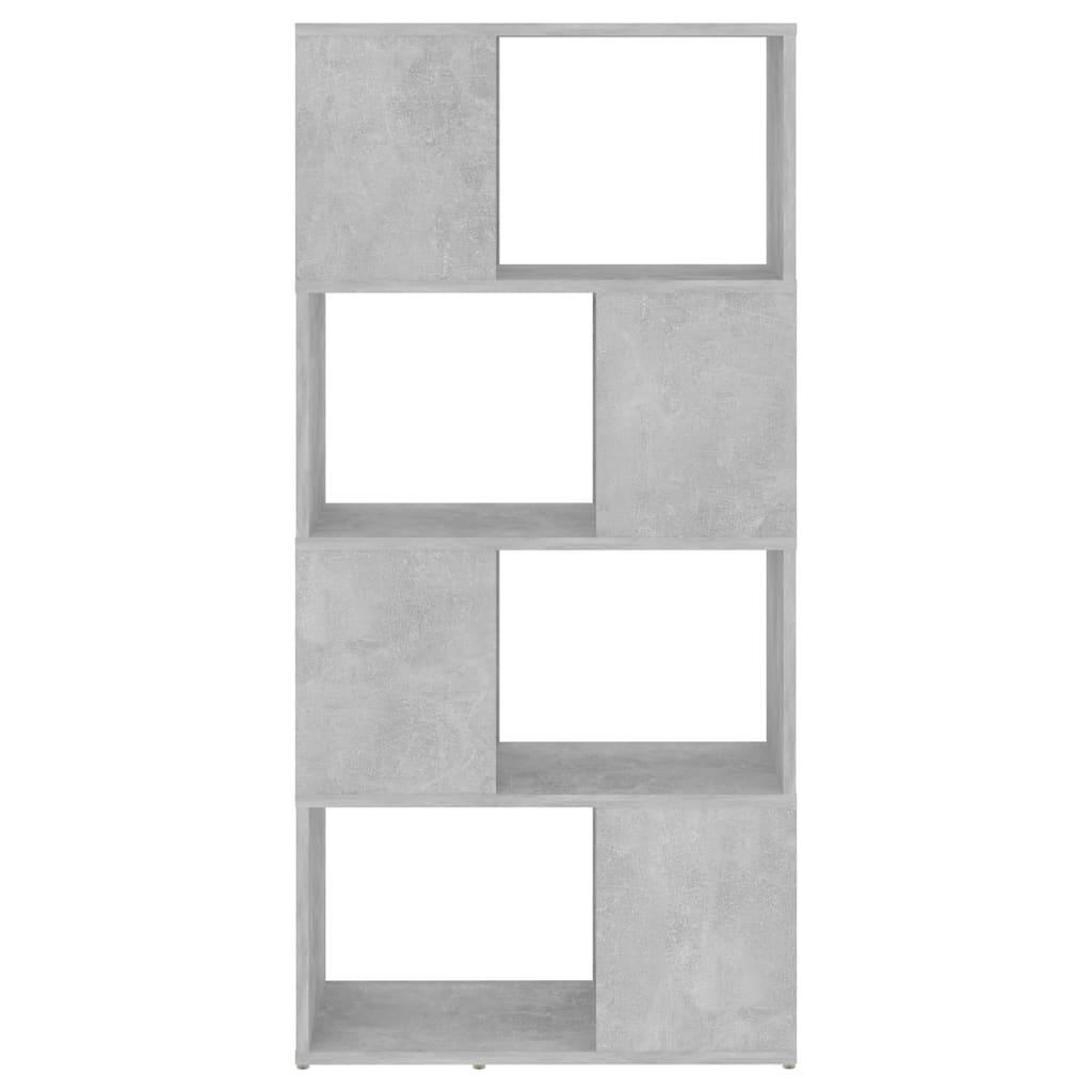 Book Cabinet Room Divider | Concrete grey | Engineered wood | Medium