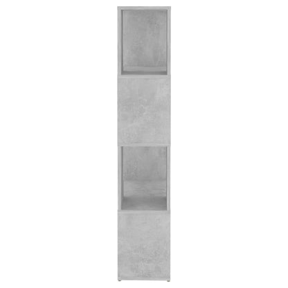 Book Cabinet Room Divider | Concrete grey | Engineered wood | Medium