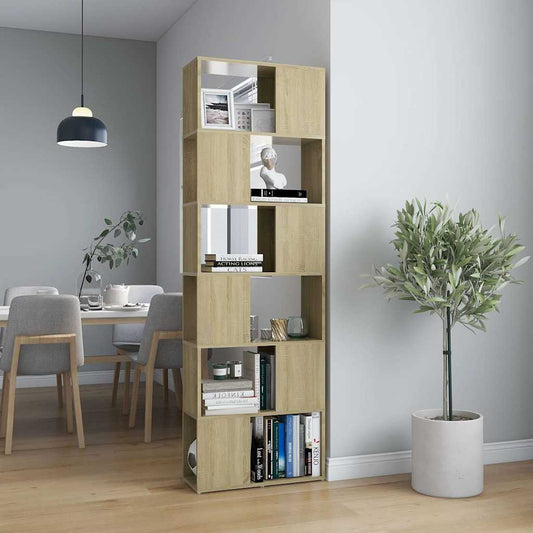 Book Cabinet Room Divider | Sonoma Oak | Engineered wood | Medium