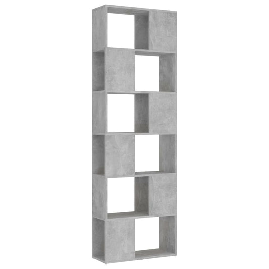 Book Cabinet Room Divider | Concrete Grey | Engineered wood | Standard