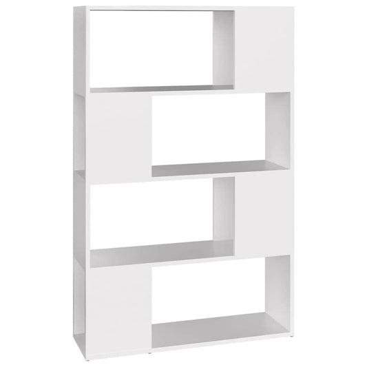 Book Cabinet Room Divider White 80x24x124.5 cm Engineered Wood
