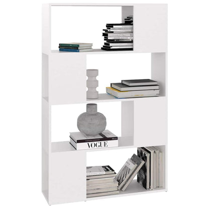 Book Cabinet Room Divider White 80x24x124.5 cm Engineered Wood
