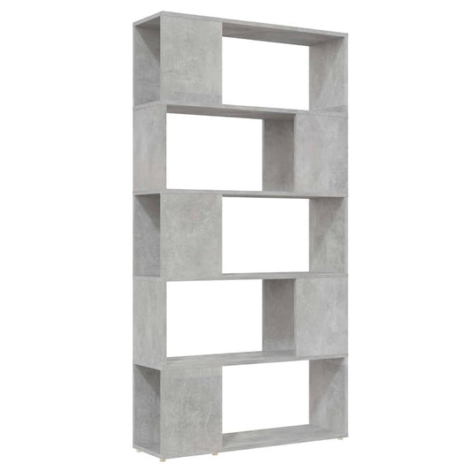 Book Cabinet Room Divider | Concrete grey | Engineered wood