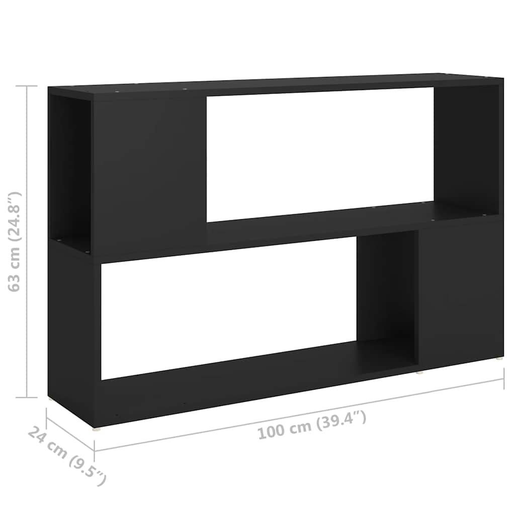 Book Cabinet | Black | Engineered Wood | Book Cabinet | Rectangular