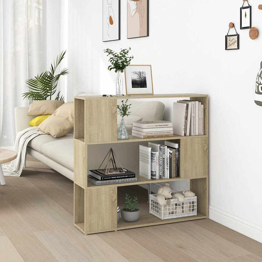 Book Cabinet Room Divider | Sonoma oak | Engineered wood | Medium