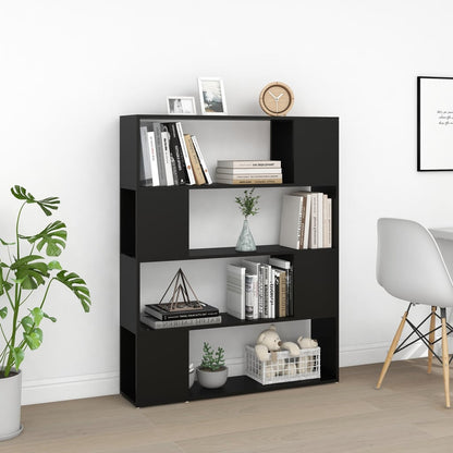 Book Cabinet Room Divider | Black | Engineered wood | Medium
