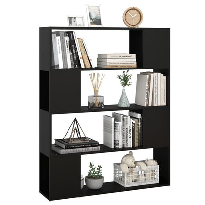 Book Cabinet Room Divider | Black | Engineered wood | Medium
