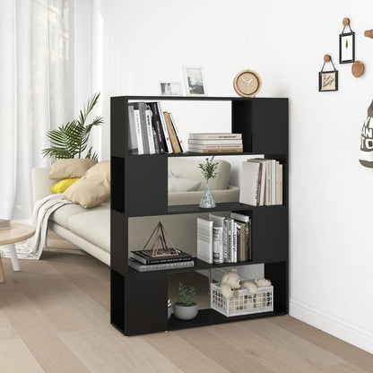 Book Cabinet Room Divider | Black | Engineered wood | Medium