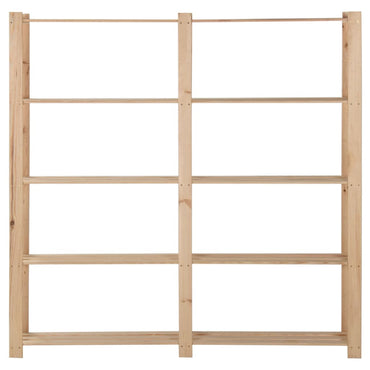 5-Tier Storage Rack 170x28.5x170 cm Solid Pinewood