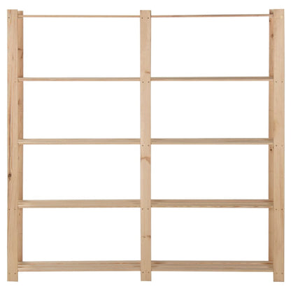 5-Tier Storage Rack 170x28.5x170 cm Solid Pinewood