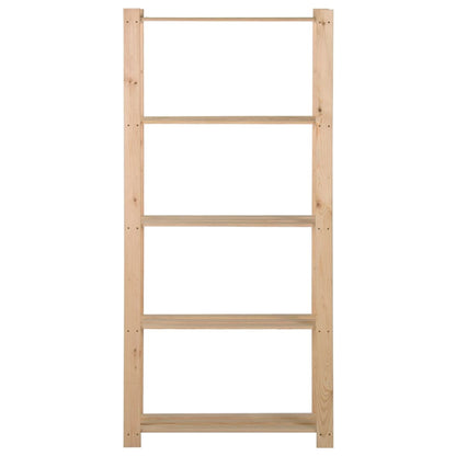 5-Tier Storage Rack 80x28.5x170 cm Solid Pinewood