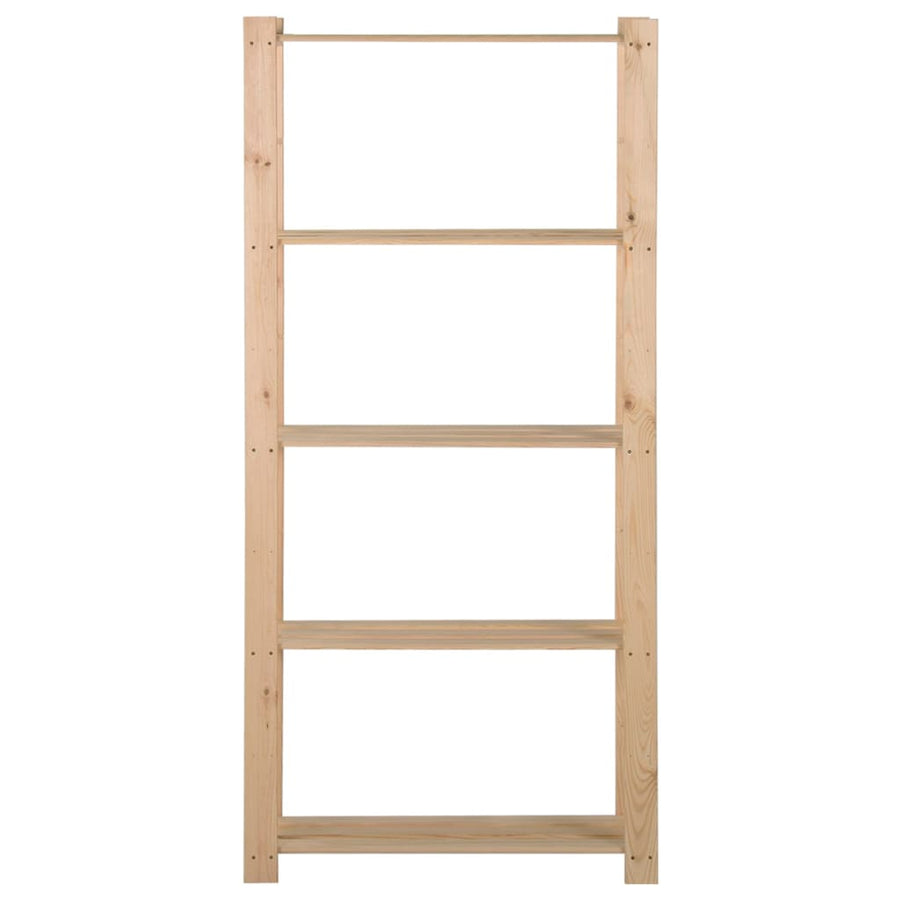 5-Tier Storage Rack 80x28.5x170 cm Solid Pinewood