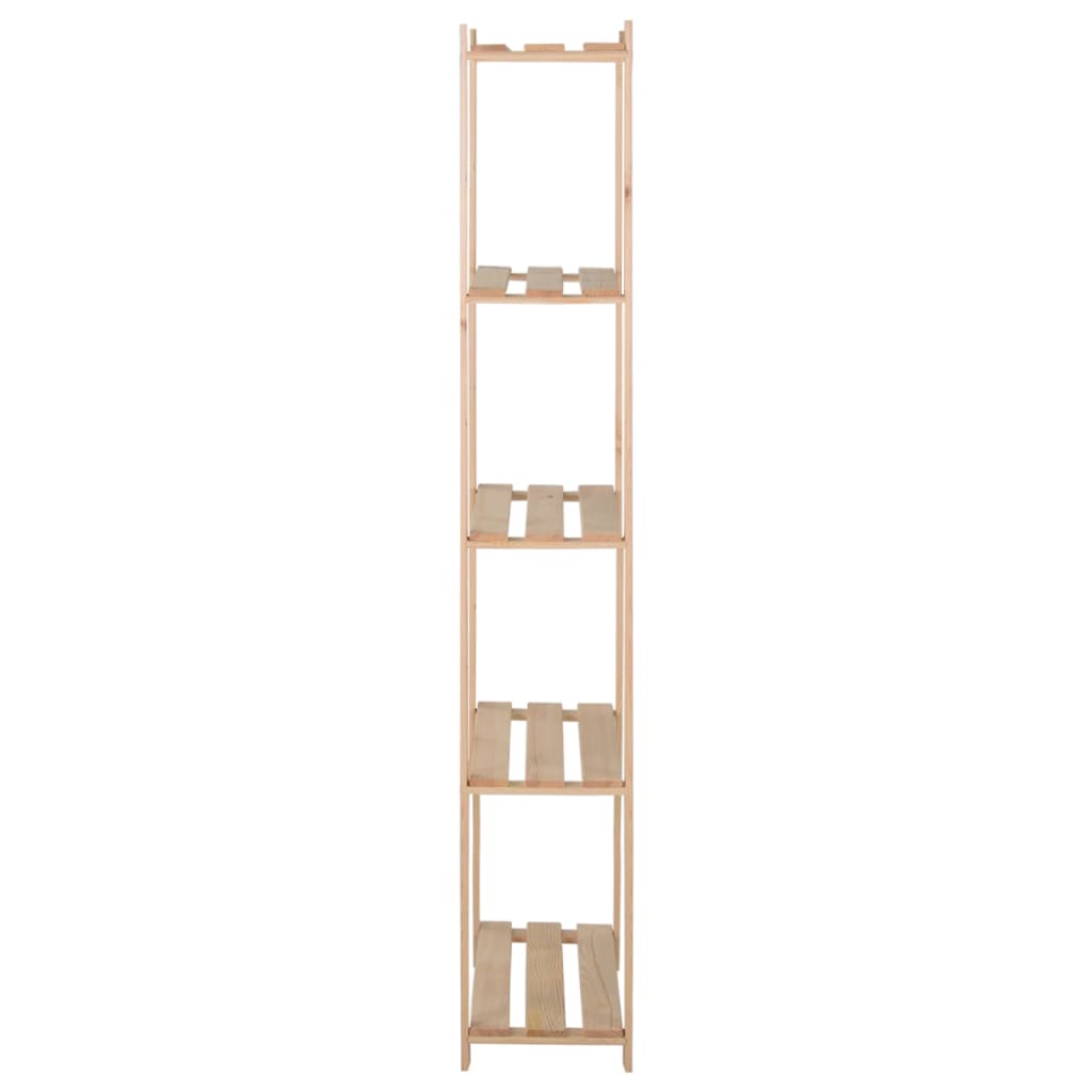 5-Tier Storage Rack 80x28.5x170 cm Solid Pinewood