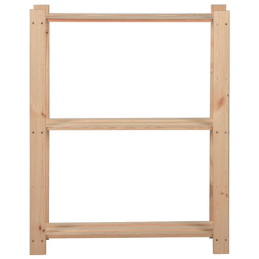 3-Tier Storage Rack 60x28.5x90 cm Solid Pinewood