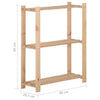 3-Tier Storage Rack 60x28.5x90 cm Solid Pinewood
