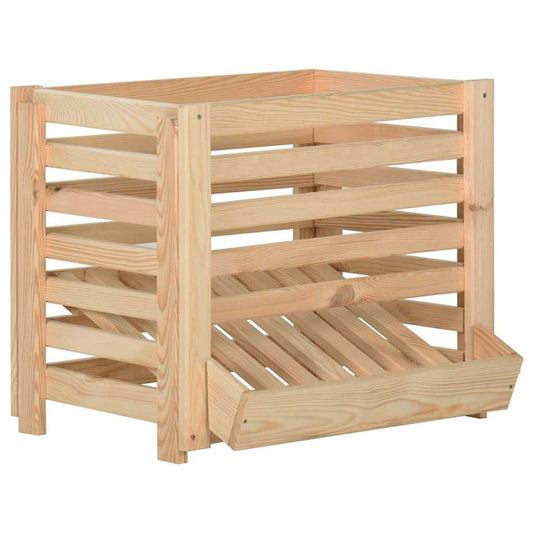 Potato Box | Natural Wood | Solid Pinewood | Medium | Stackable