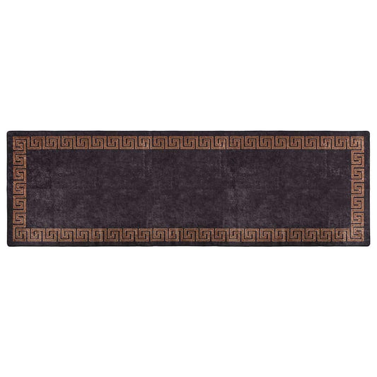 Rug | Black and Gold | 100% Polyester | 80 x 300 cm | Rug | Rectangular
