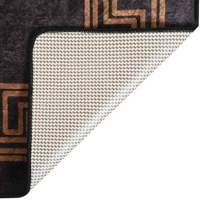 Rug Washable 80x300 cm Black and Gold