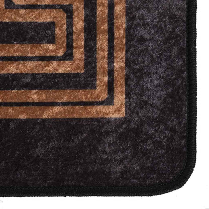 Rug Washable 80x300 cm Black and Gold