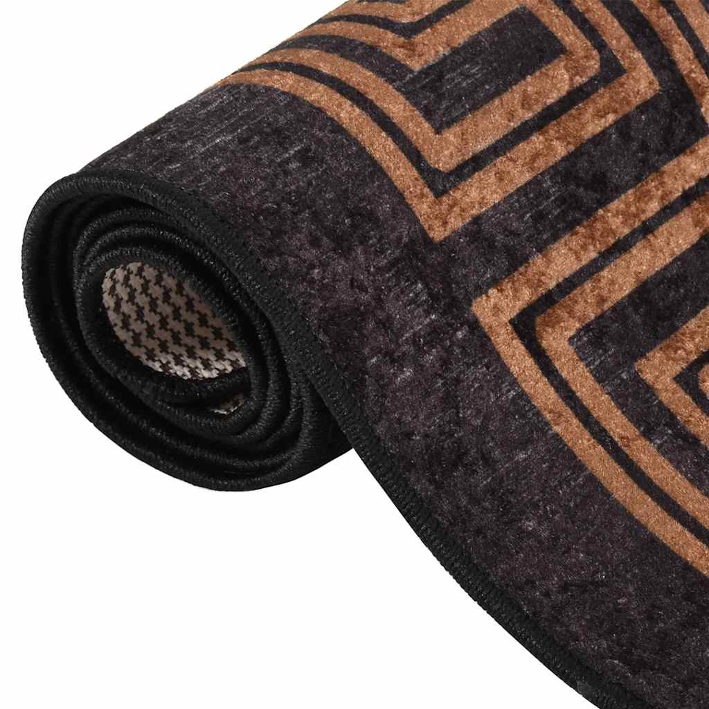Rug Washable 120x180 cm Black and Gold
