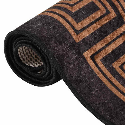Rug Washable 120x180 cm Black and Gold