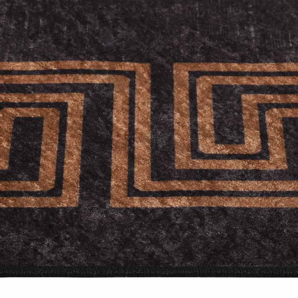 Rug Washable 120x180 cm Black and Gold