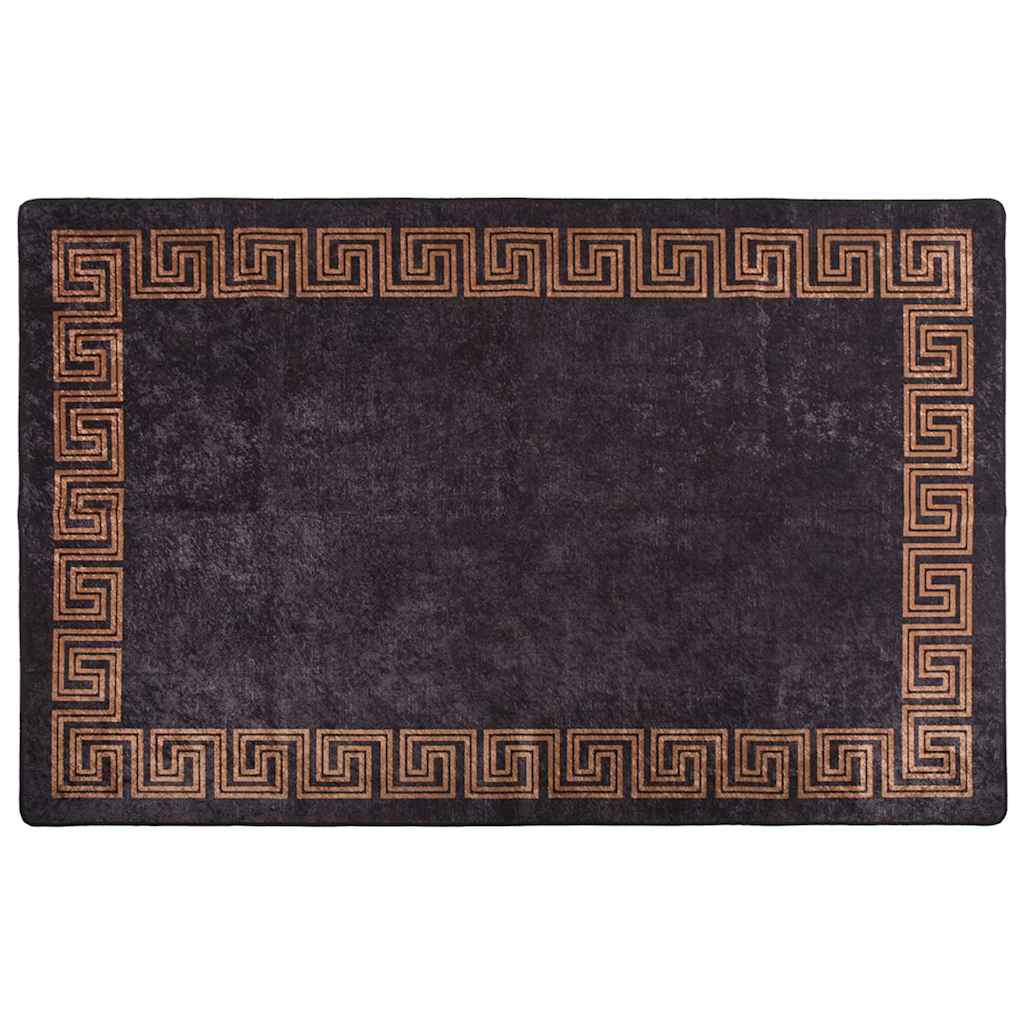 Rug | Black and Gold | 100% Polyester | 160x230 cm | Rug | Rectangular