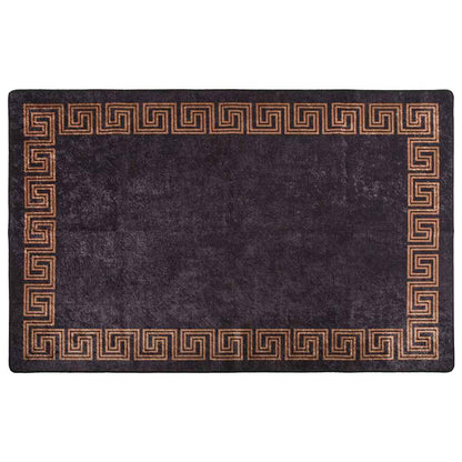 Rug | Black and Gold | 100% Polyester | 160x230 cm | Rug | Rectangular