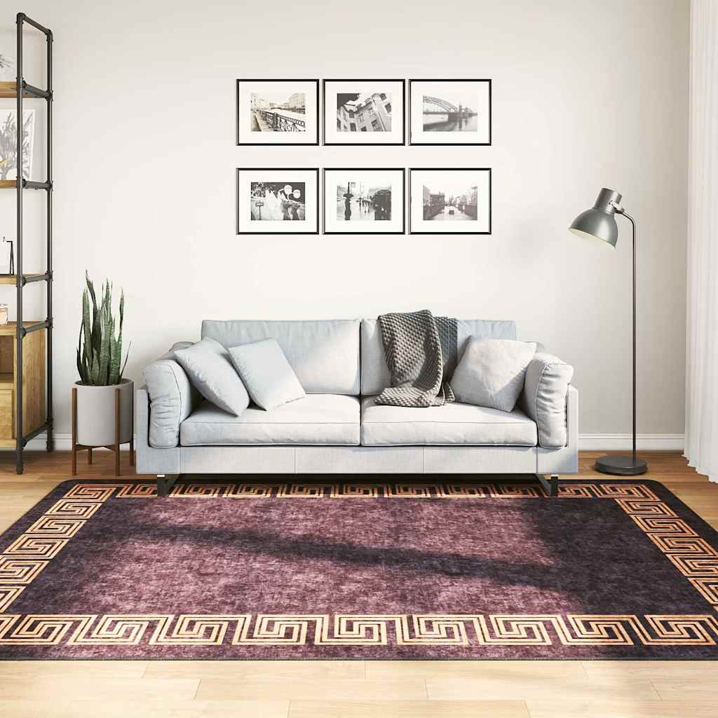 Rug | Black and Gold | 100% Polyester | 160x230 cm | Rug | Rectangular