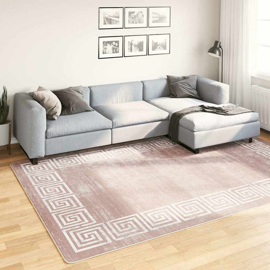 Rug | Beige | 100% Polyester | 190x300 cm | Non-slip | Rug | Rectangular