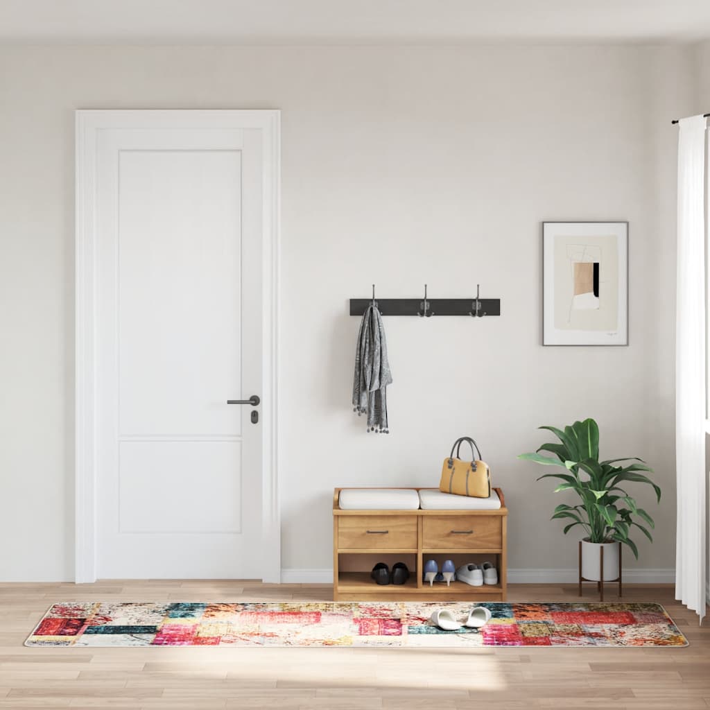 Rug Washable Patchwork 80x300 cm Multicolour
