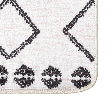 Rug Washable 160x230 cm Black and White