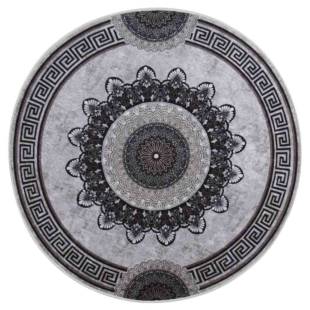 Rug Washable φ120 cm Multicolour Anti Slip