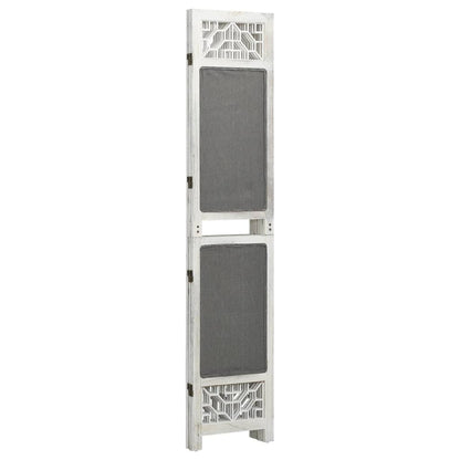 3-Panel Room Divider Grey 105x165 cm Fabric