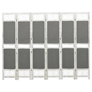 6-Panel Room Divider Grey 210x165 cm Fabric