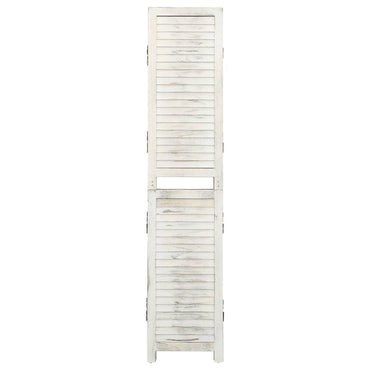 3-Panel Room Divider Antique White 105x165 cm Wood