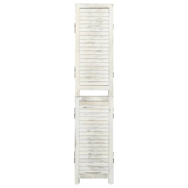 6-Panel Room Divider Antique White 215x166 cm Solid Wood