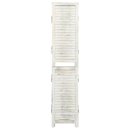 6-Panel Room Divider Antique White 215x166 cm Solid Wood