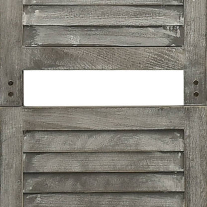 4-Panel Room Divider Grey 143x166 cm Solid Wood