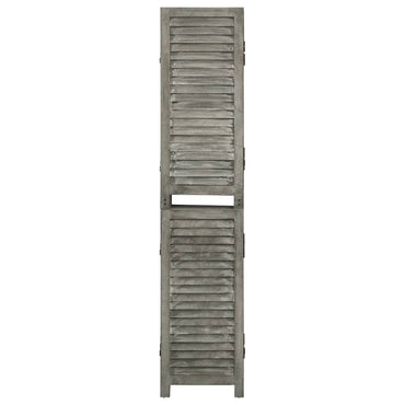 6-Panel Room Divider Grey 214x166 cm Solid Wood