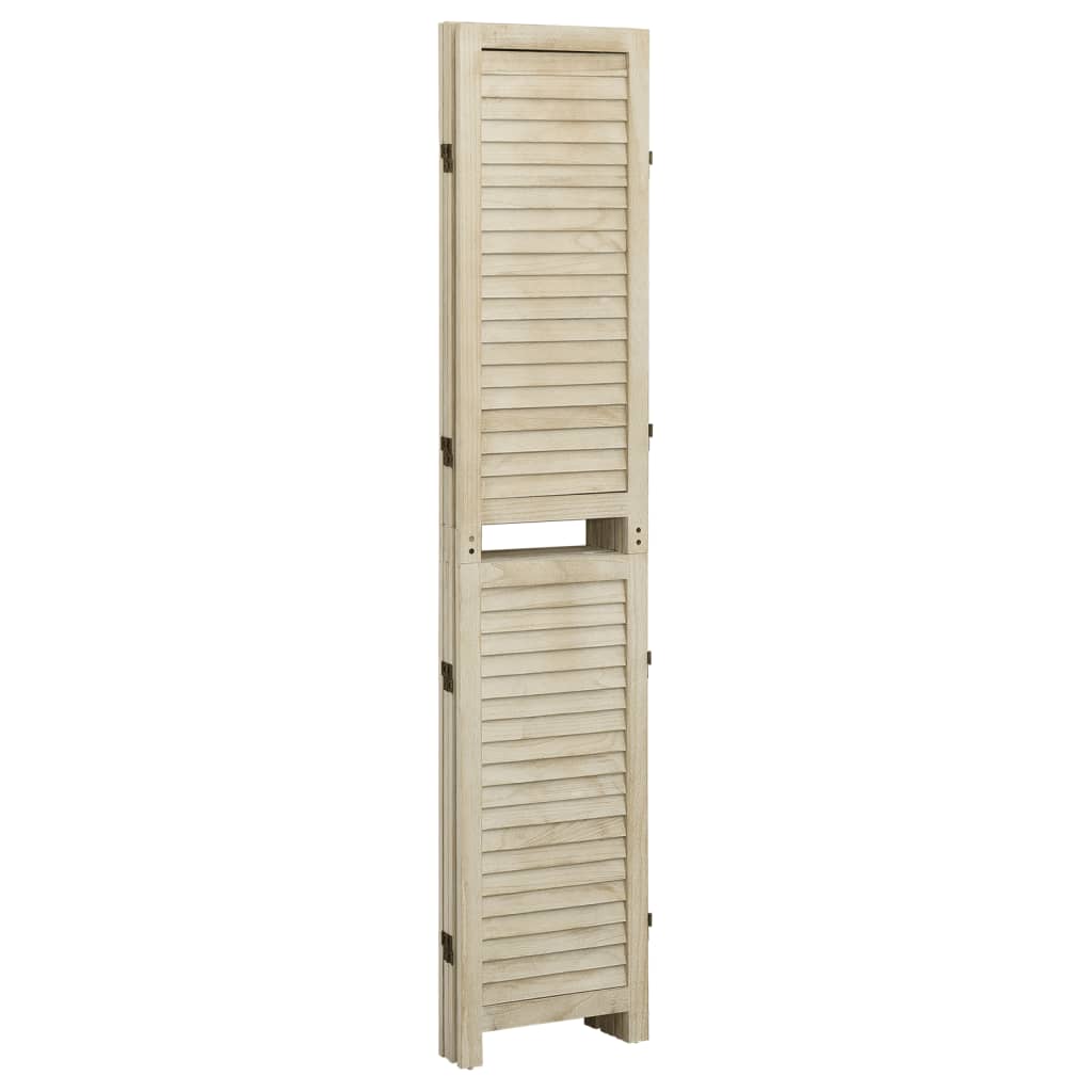 4-Panel Room Divider 140x165 cm Solid Wood Paulownia