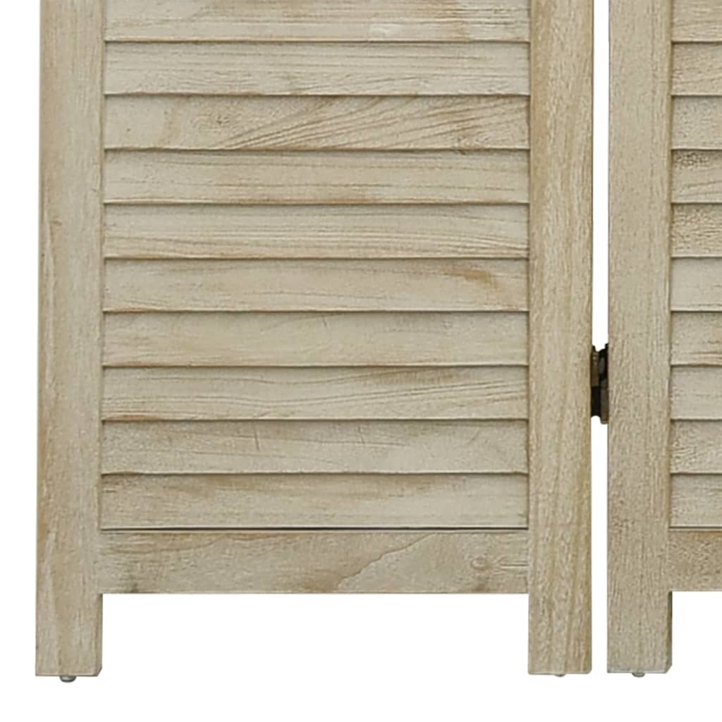 4-Panel Room Divider 140x165 cm Solid Wood Paulownia