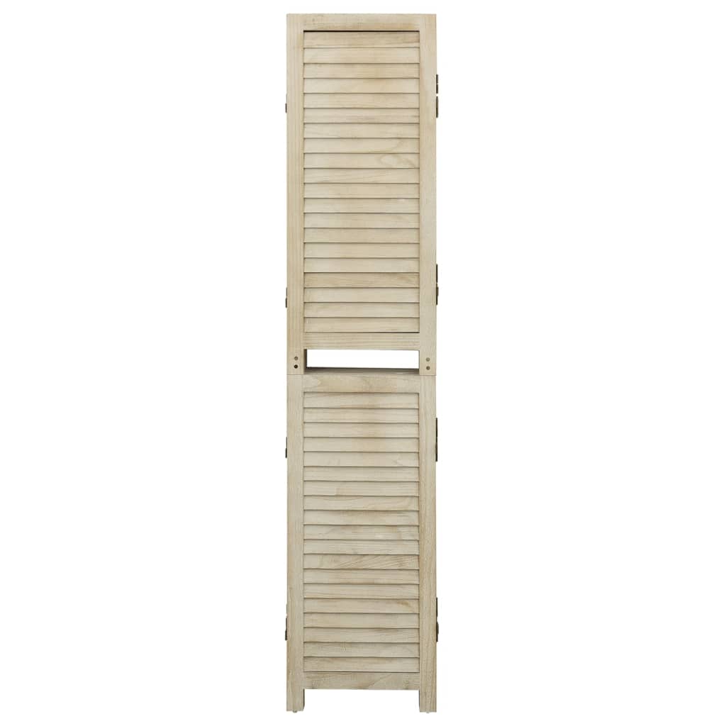 5-Panel Room Divider 175x165 cm Solid Wood Paulownia