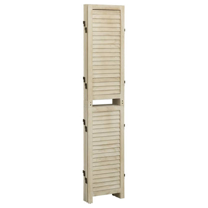 5-Panel Room Divider 175x165 cm Solid Wood Paulownia