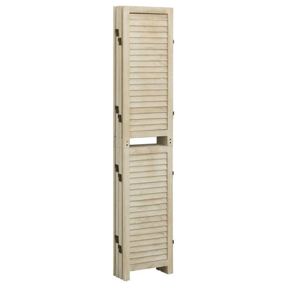 6-Panel Room Divider 210x165 cm Solid Wood Paulownia