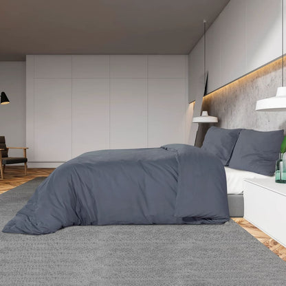 Duvet Cover Set Anthracite 140x200 cm Light-weight Microfiber