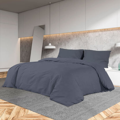 Duvet Cover Set Anthracite 200x200 cm Light-weight Microfiber