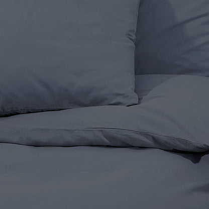 Duvet Cover Set Anthracite 260x240 cm Light-weight Microfiber